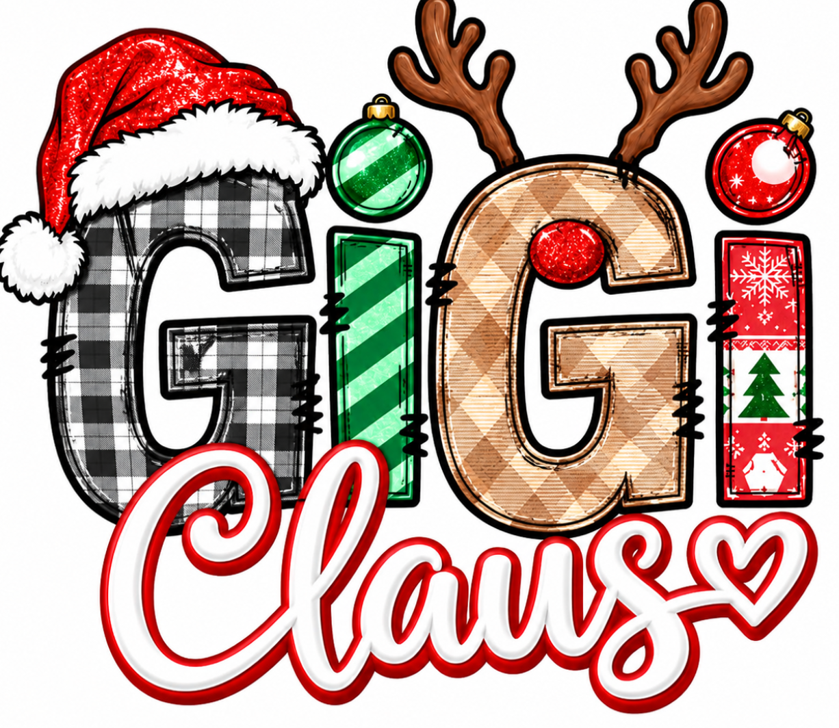 GIGI Claus Christmas Shirt | Long Beach Screen Printing & More – Long ...